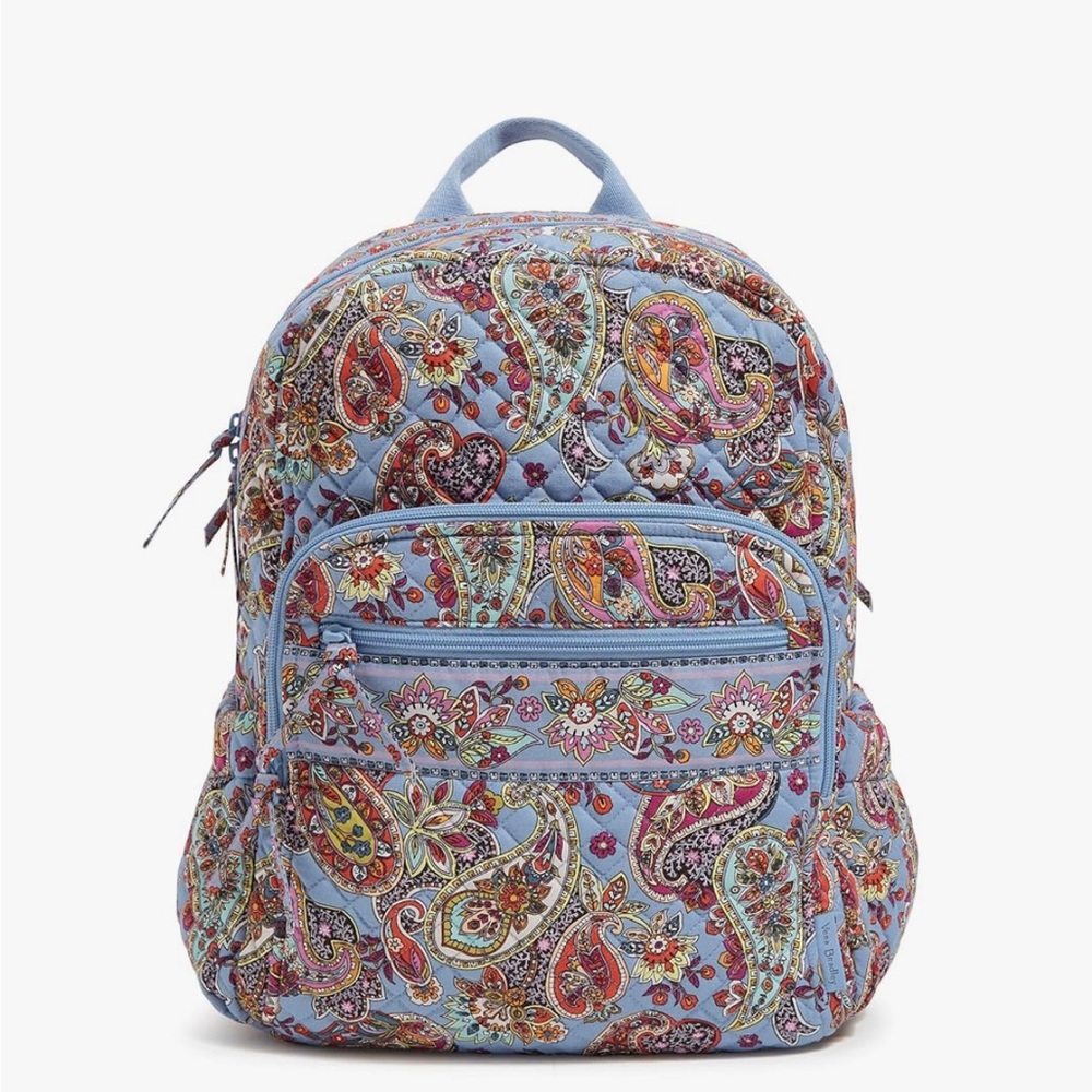 Vera Bradley Women's Cotton Campus Backpack Bookbag, Provence Paisley, One Size